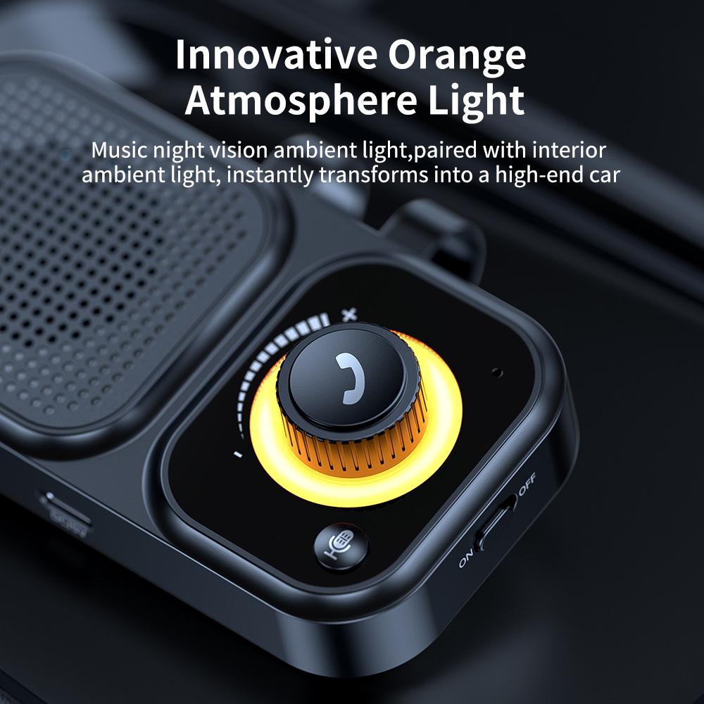 Bluetooth 5.4 Handsfree Car Kit Wireless Bluetooth Adapter Receiver Speakerphone MP3 Music Player with Car Sun Visor Clip Auto Accessories