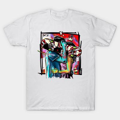 T-Shirt Damen Sk8 Lover Harajuku Print Kawaii T-Shirt Sommer Kurzarm Damen T-Shirt Top Tee