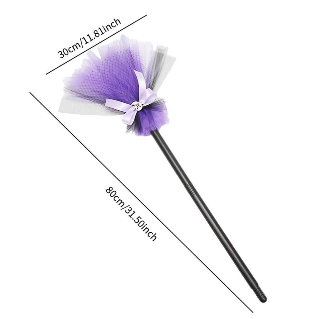 Halloween Witch Broom Halloween Broomstick Children Creative Photo Props Witch Broomstick for Holiday Stage Performances