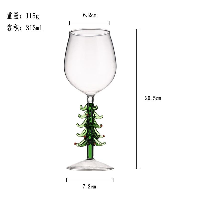 Simple ins wind christmas wine glass stained glass wine glass Christmas tree decoration goblet