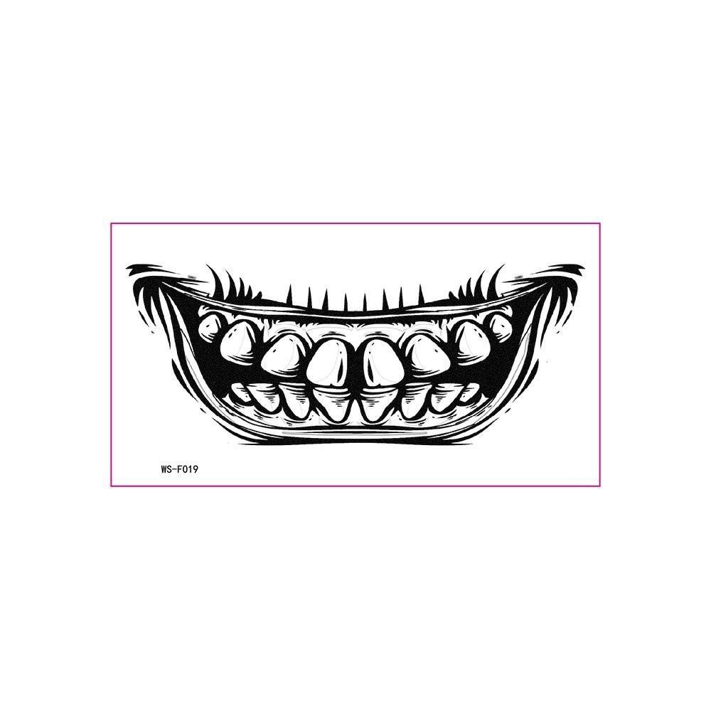 Long-lasting Zombie Cosplay Props Waterproof Bloody Makeup Tattoo Sticker  Festival Carnival