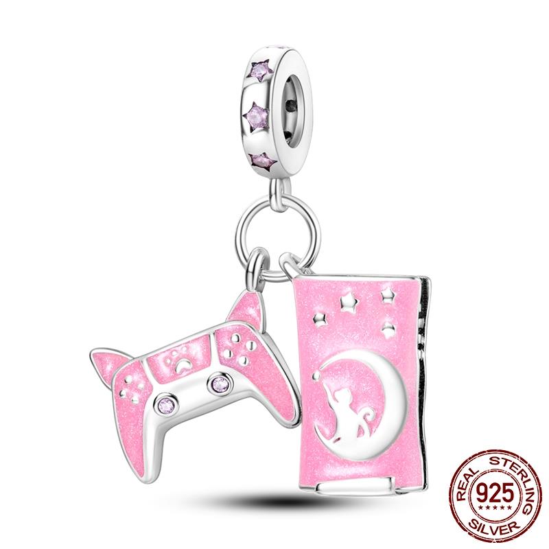 Original Design Kopfhörer Anhänger Kupfer Charm Perlen Passen Original Marken Armband Frauen DIY Schmuck Geschenk Herstellung