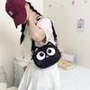 Adorable Cartoon Cat Canvas Mini Shoulder Bag For Kids Unisex Lightweight Design