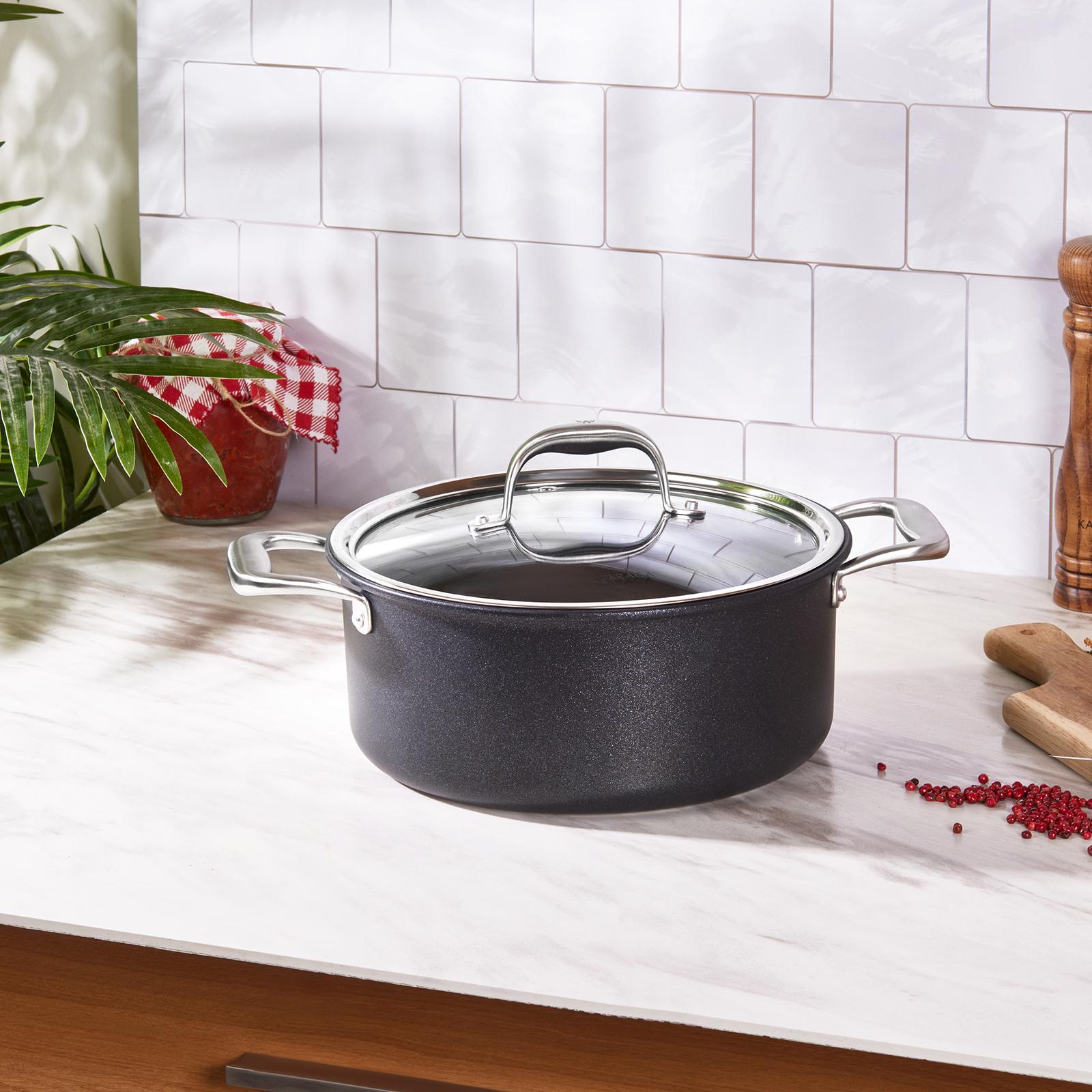 

Кастрюля Karaca Bio Diamond Pro для всех плит, включая индукционные 24 см. 4,7 л.