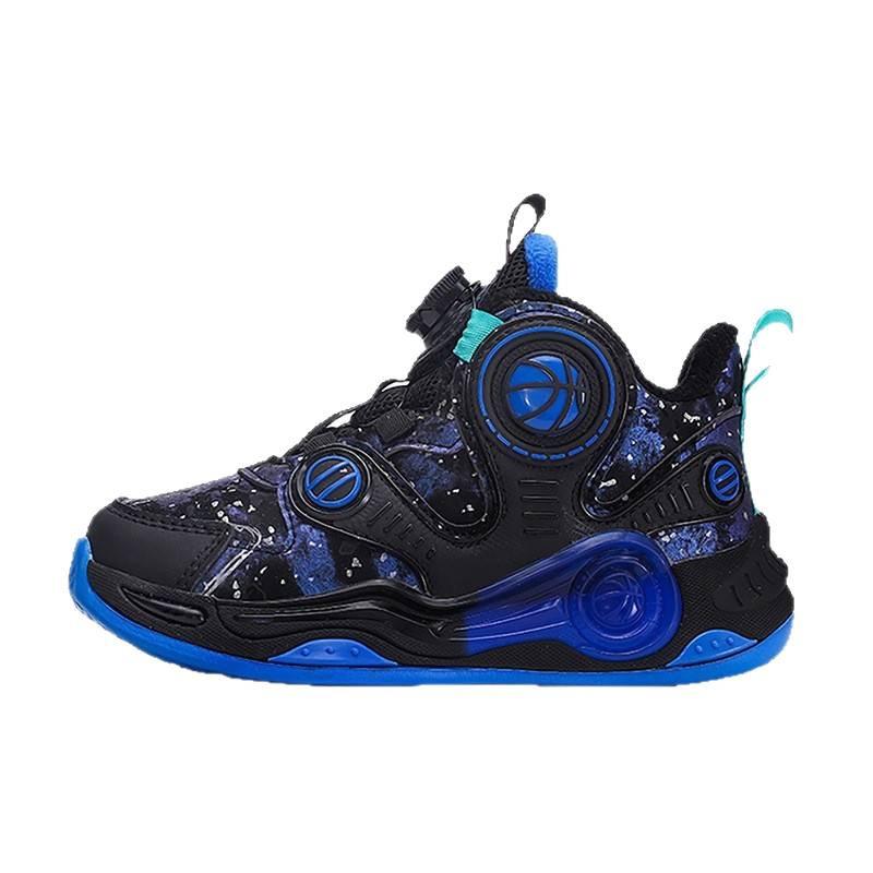 2025 Winter Children's Thick-soled Warm Basketball Shoes Trendy Versatile Outdoor Non-slip Velvet Leather Sneakers
