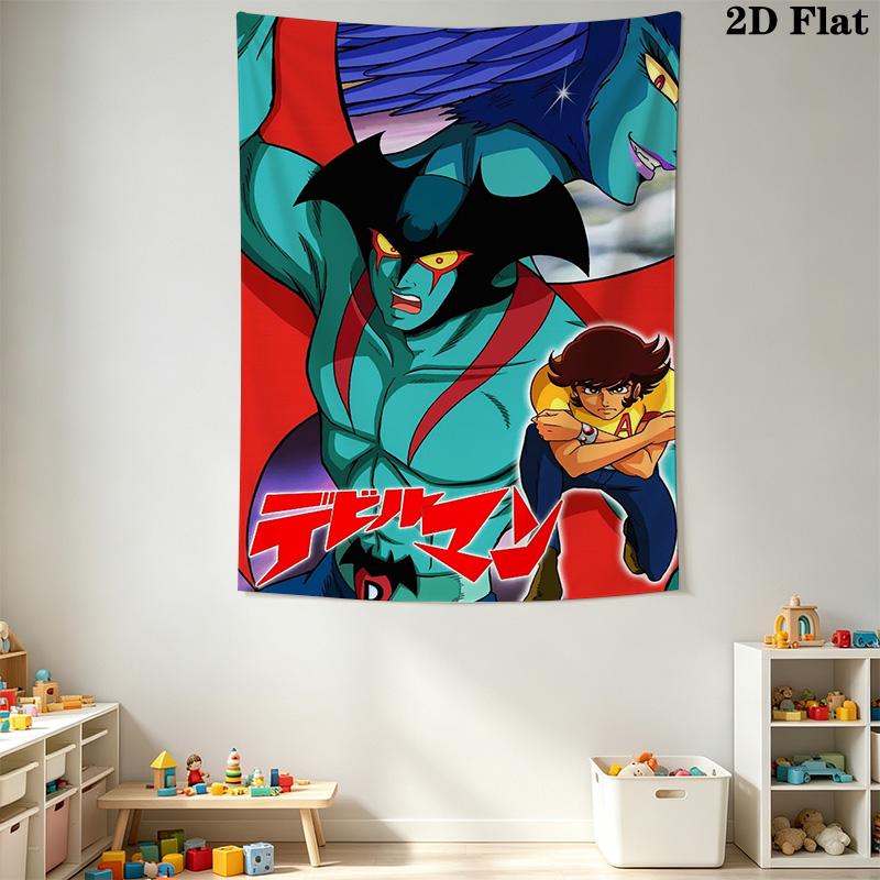 Retro Devilman Pattern Home Decor Tapestry, Wall Hanging, Decorative RV Wall Cloth.SGT0917271