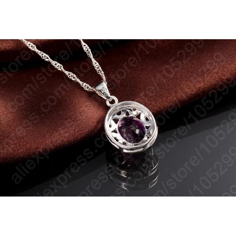 Crystal Pendant Necklace Earrings Ring Cubic Zircon Trendy Party 925 Sterling Silver Jewelry Sets Women New Design