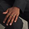 Luxury Cubic Zirconia Gold Plating Multilayer Connecting Rings for Women Fashion Mixed Color Stackable Finger Ring Party Jewelry
