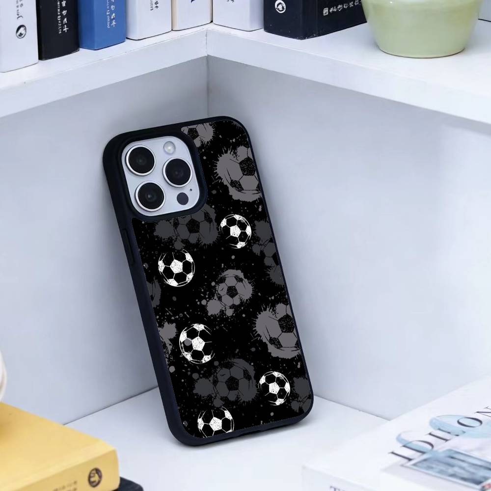 Fire Football Soccer Ball  Phone Case For iPhone 14,16,15,13,17,12,Plus,Pro,Max Magnetic For Magsafe Frosted Cover