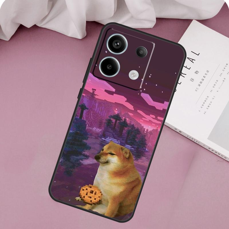 Funny Cheems Doge Case For Redmi Note 13 Pro Plus 9 10 11 12 Pro 10S 11S 12S Redmi 12 9C 10C 12C 13C Cover