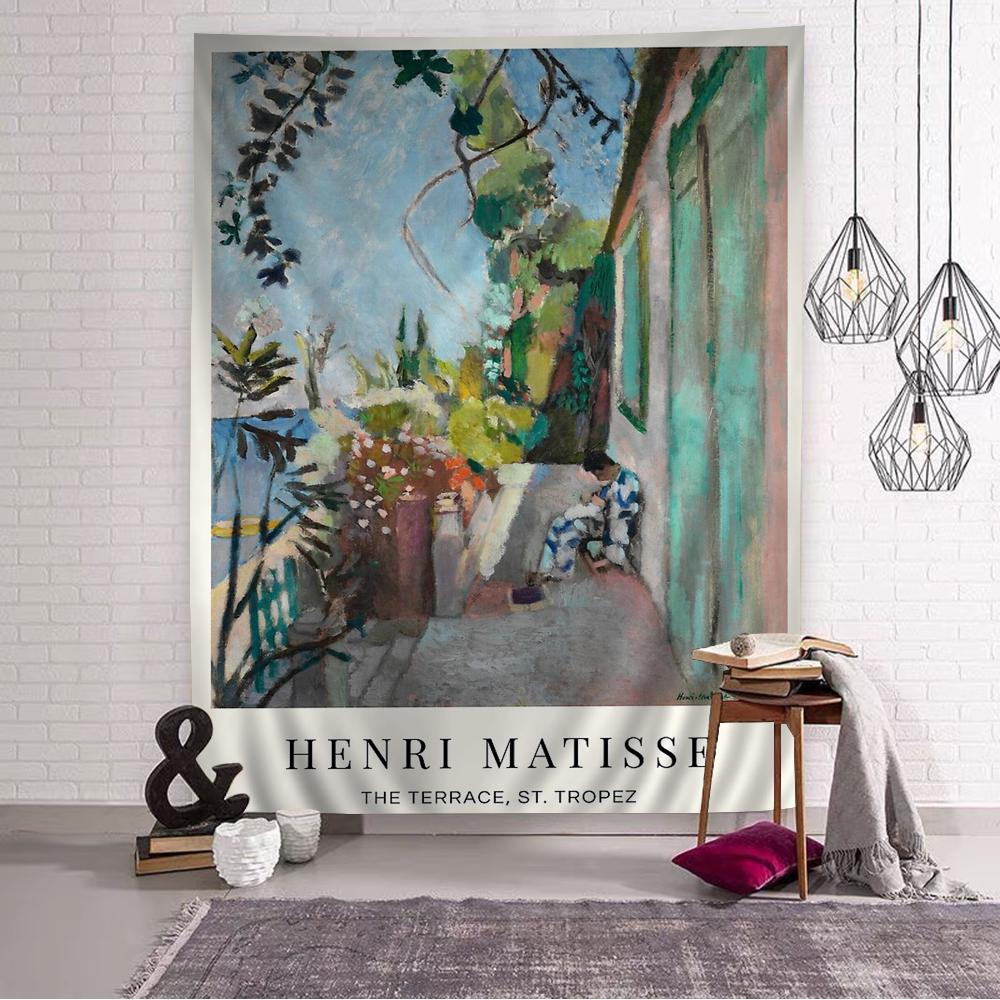 Impressionism Artist Claude Monet Chart Tapestry Bohemian Wall Tapestries Mandala Wall Art Decor