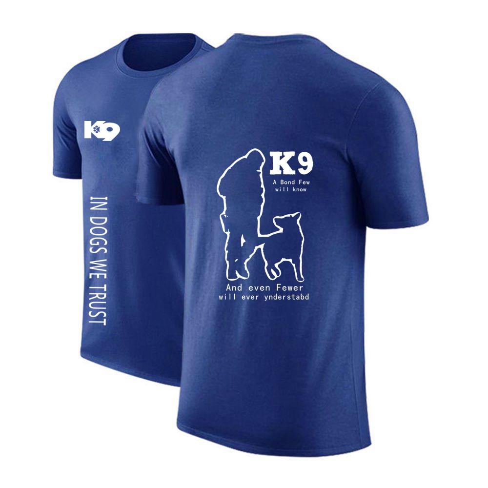 Fashion Men's K9 Team Logo 3D Printed T-shirt Summer Street Trend Fashion Short Sleeve Top Casual Loose Comfortable Round Neck Clothing