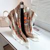 Printed square scarf new retro dual-purpose oversized scarf sunscreen Xinjiang travel versatile headscarf shawl