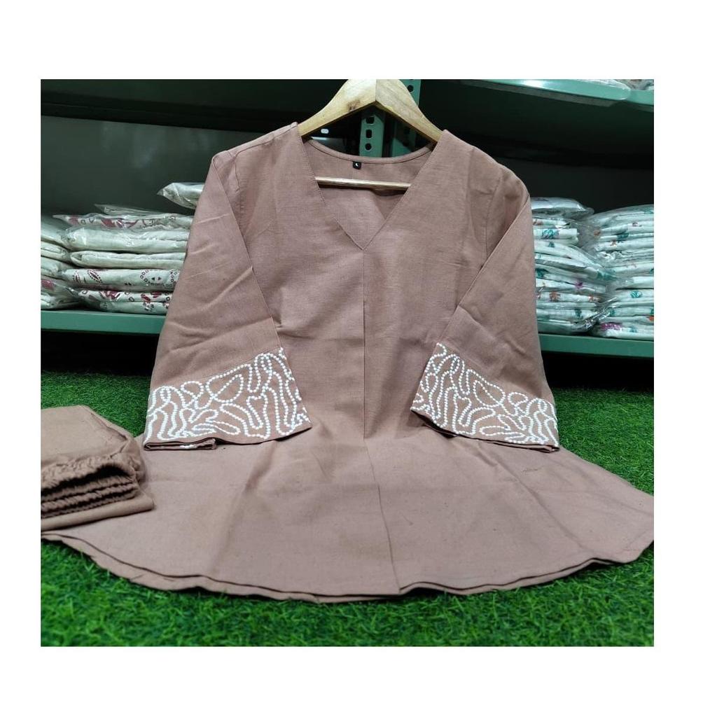 Bollywood Party Wear Pure Cotton Kurta Pant Cord Set Indian Women Designer Top Tunic Kurti