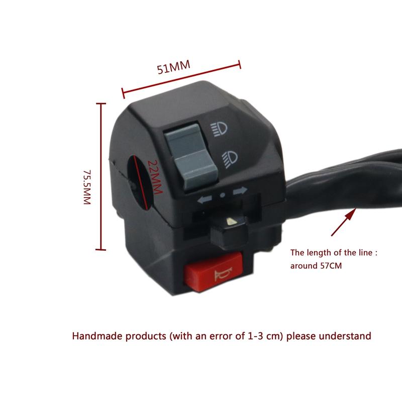 LMoDri Motorcycle Modified Handlebar Switch Assembly SRZ150 MTR150 Combination Headlight Dimming Can Be Customized