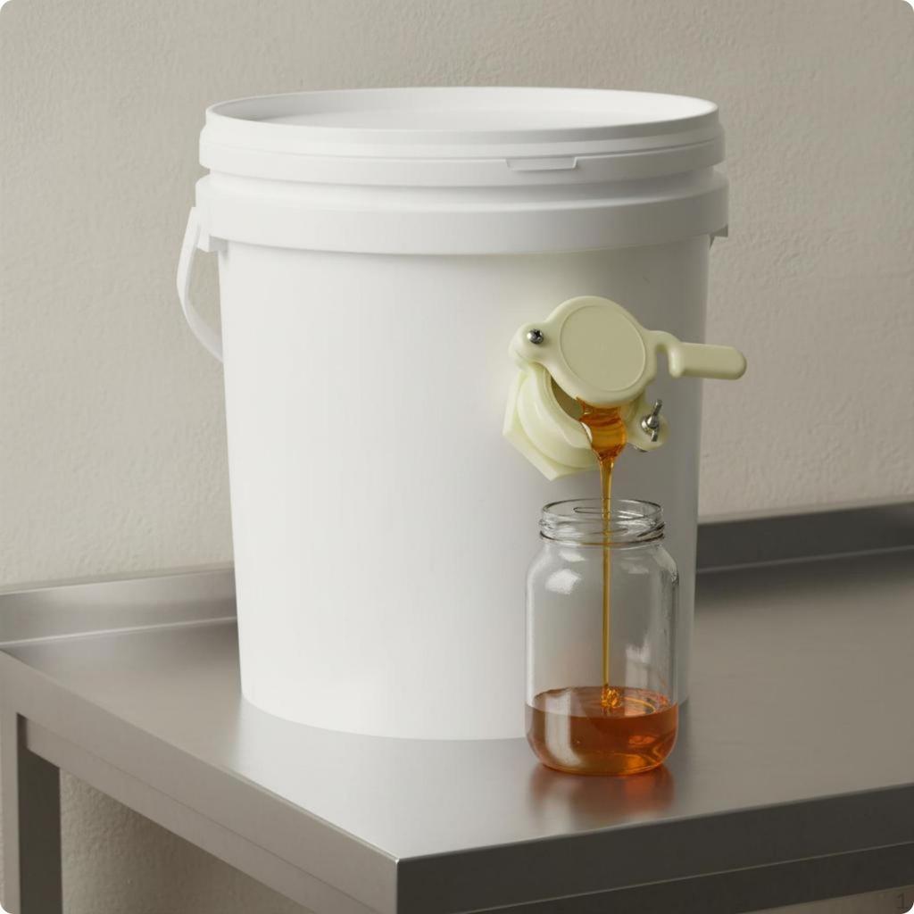 5 Gallon Honey Container Versatile with Gate Valve Heavy Duty 20L Food Grade Pail