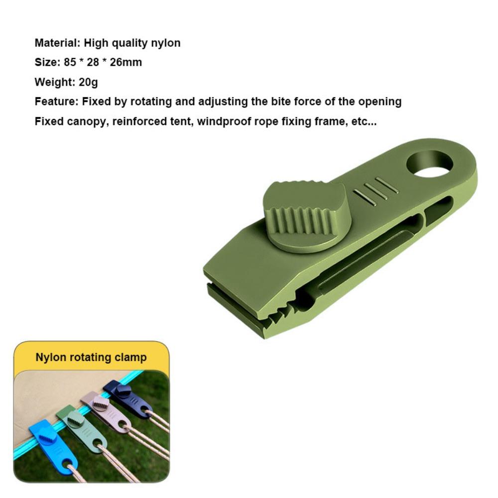 

85*28*26mm Windproof Fixing Shark Clips Reusable Canopy Awning Tarp Cord Buckle зелёный