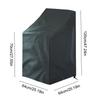 210D Oxford Cloth Black Waterproof Chair Cover, Patio Footstool Seat Cover, Large Outdoor Patio Chair Cover
