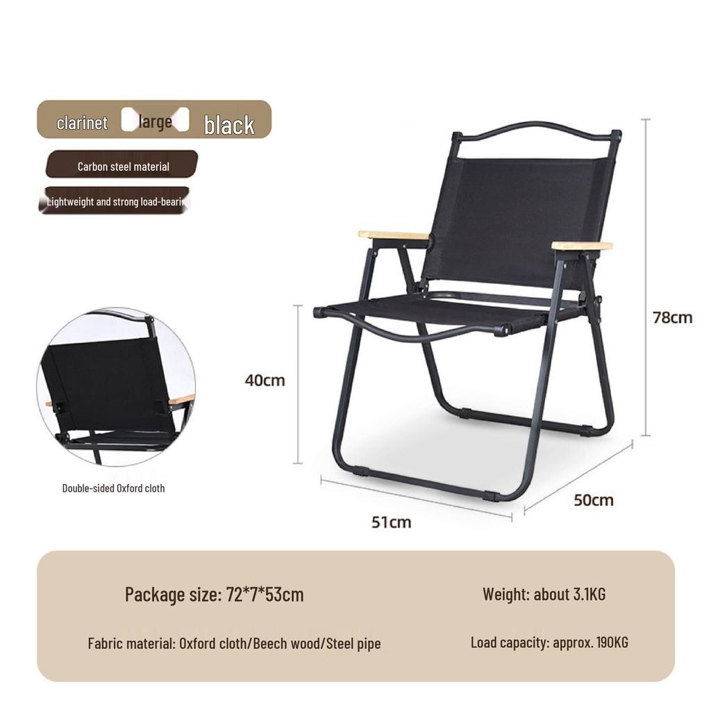 Kermit Outdoor Folding Camping Chair - Portable Picnic Stool