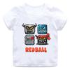 Red Ball 4 Print Cartoon Funny Game Casual Summer New Men Women Tee Adults Children Boy Gril Top Kids Parent Child Cotton Tshirt