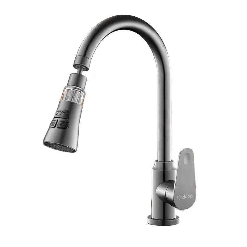 iLeddog German Stainless Steel Kitchen Faucet Extra-thick Stainless Steel (20-Year Warranty)