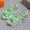Fashion 2025 summer new European and American foreign trade large size comfortable leisure Velcro wedge sandals