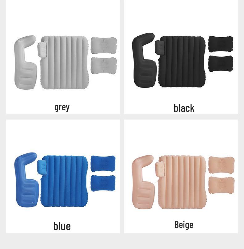 Car Inflatable Bed: 3/7 Split Folding Rear Seat Travel Mattress