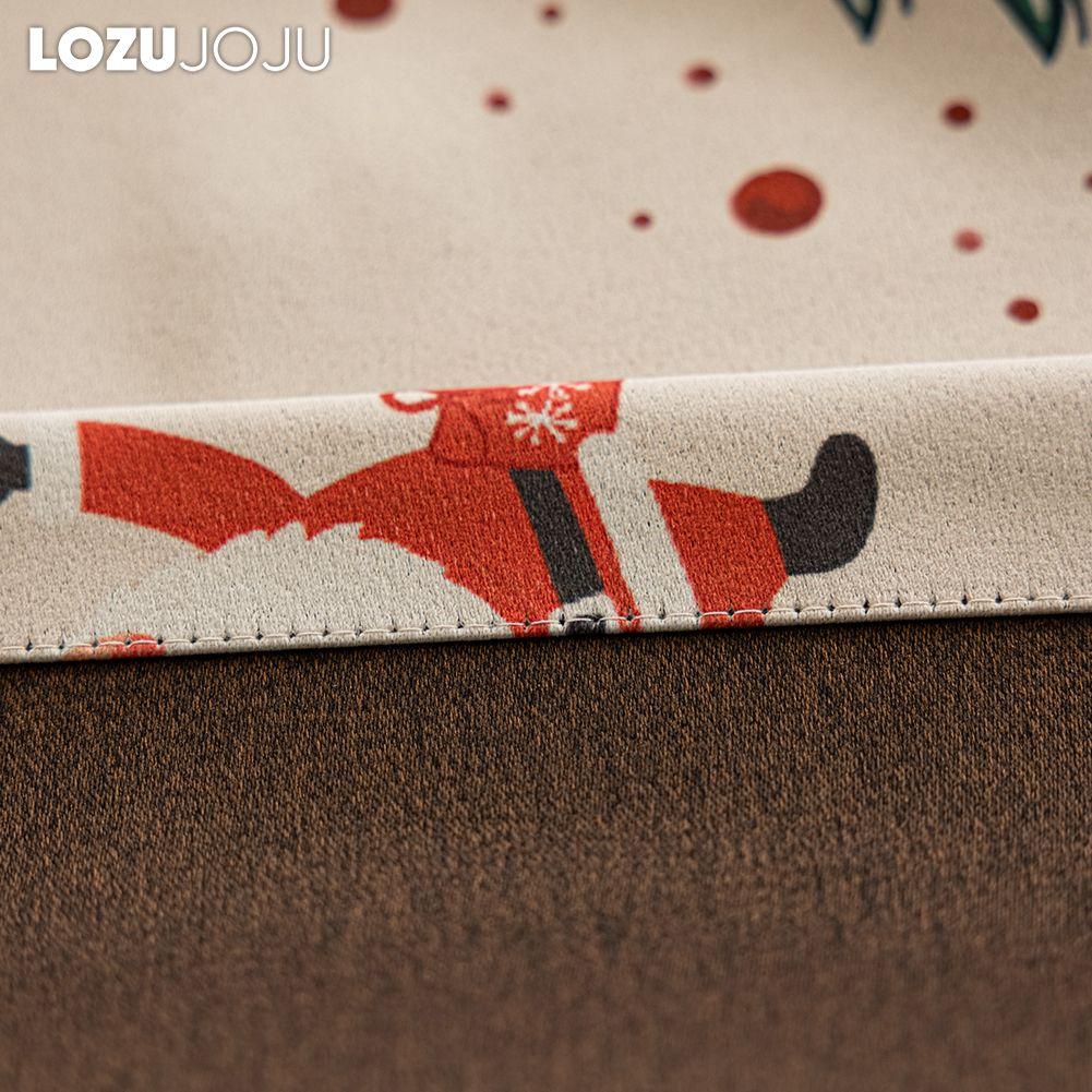 1PC LOZUJOJU Christmas Style Blackout Curtains Santa Claus Pattern Printed Curtains for Bedroom Living Room Balcony Window for Home Decor