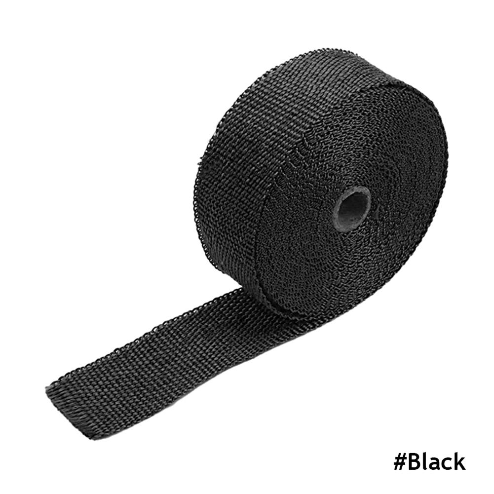 5M Roll Fiberglass Heat Shield Motorcycle Exhaust Header Pipe Heat Wrap Tape Thermal Protection Exhaust Pipe Insulate