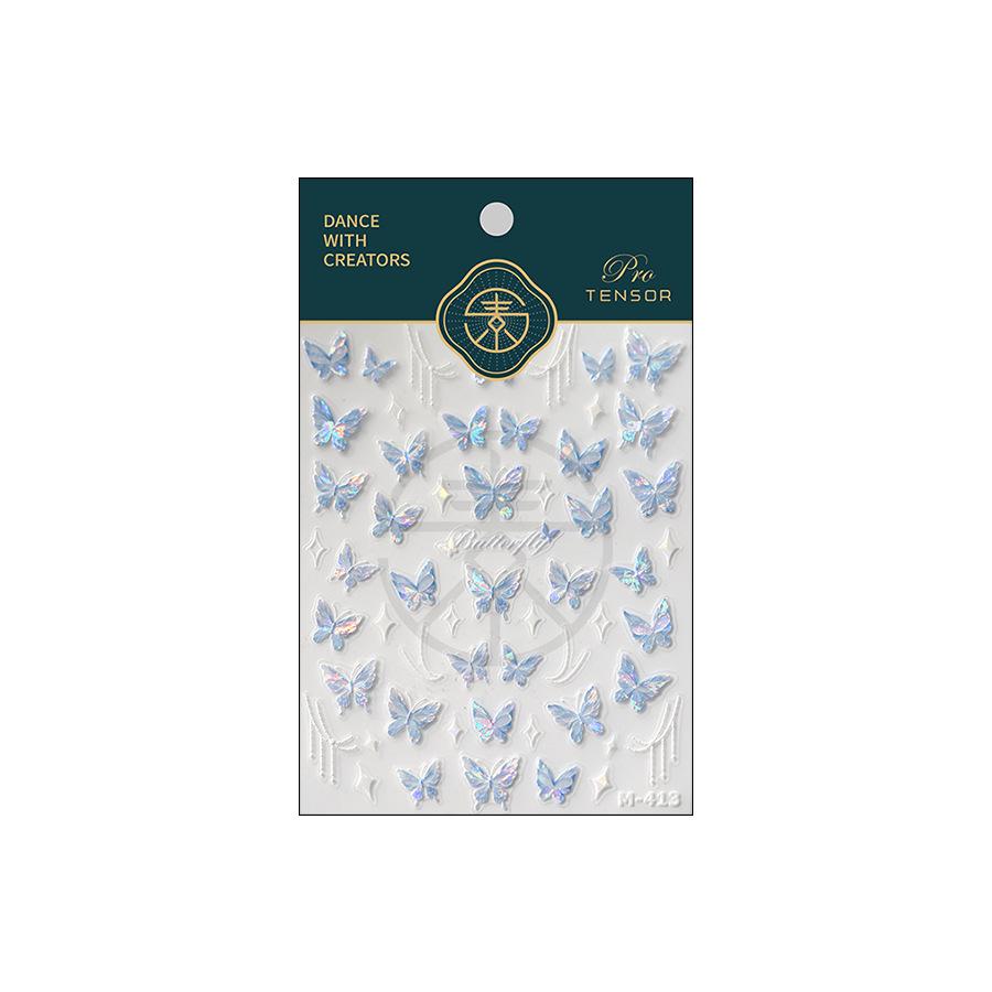 TENSOR Frosted 3D Self-Adhesive Nail Stickers - Hot Stamping Series M-412