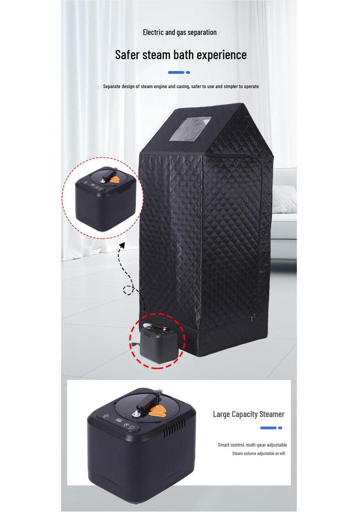 Pagoda-Shaped Folding Steam Sauna: Single-Person Home Sweat Room for Postpartum Use