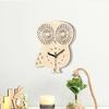 Owl Wood Clock for Creative Animal Children Holiday Gift Supplies for Home Office Dormitory Decoration Birthday Gift