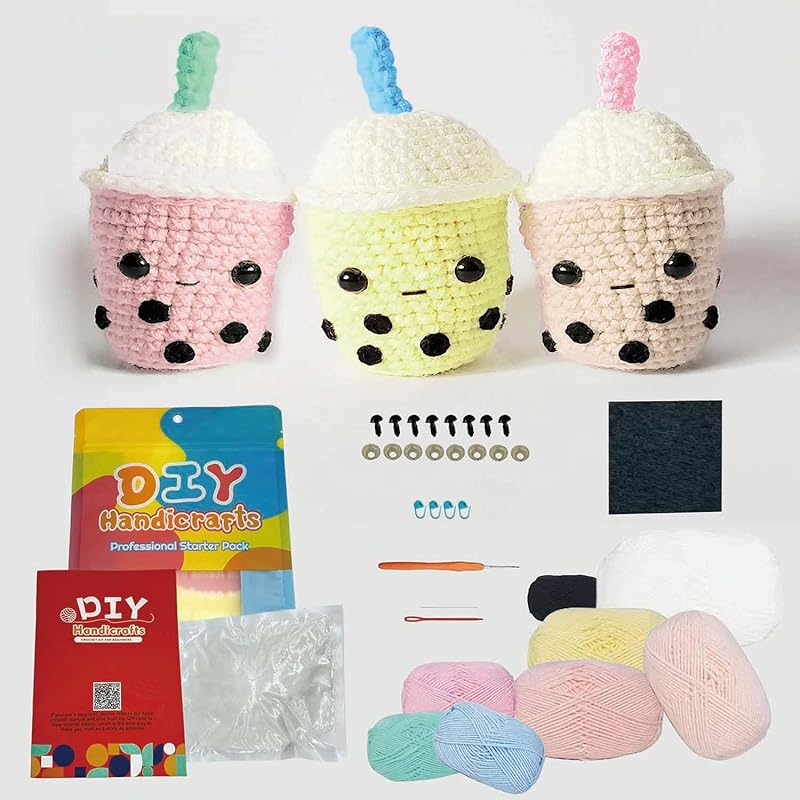 MENGSOOD Crochet Kit for Beginners,Baby Calf Beginner Crochet Kit Pattern Crochet Animal Kit Knitting Kit for Adults Kids with Step-by-Step Video