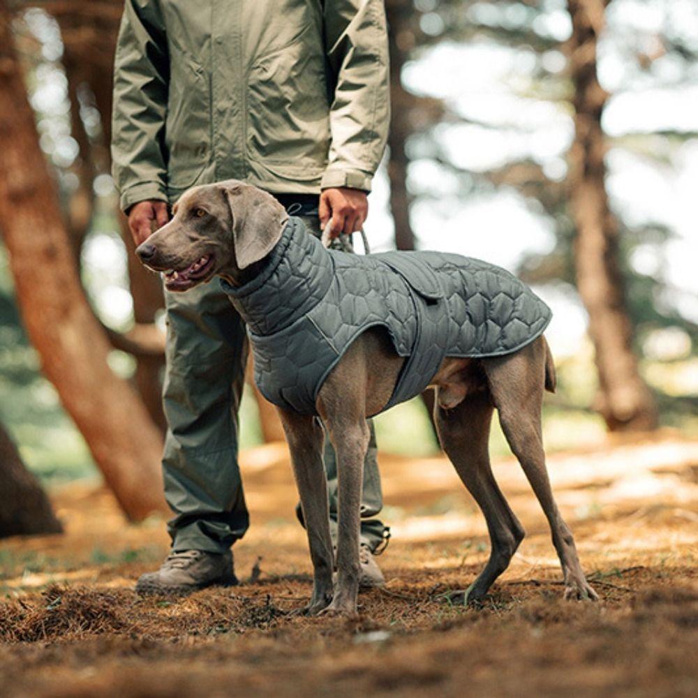 Reflective Strip Dog Winter Coat High-neck Design Fleece Lining Dog Turtleneck Thickened Warm Winter Dog Clothes Winter