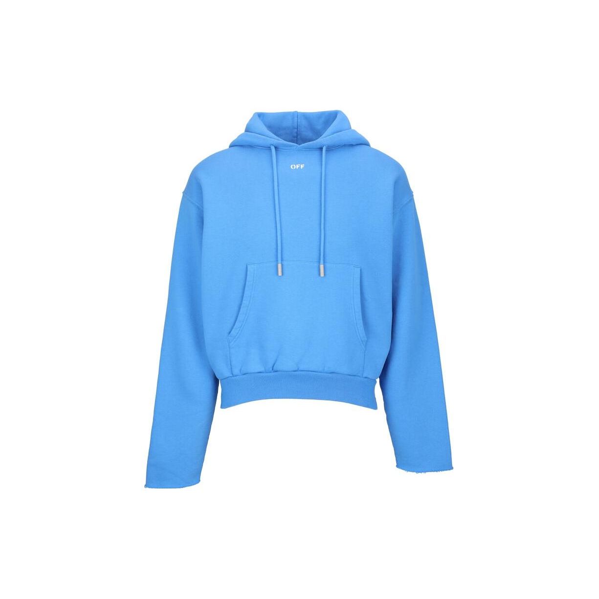 

Off-White Letter Print Hoodie Men hoodies Blue OMBB031S18192080 3001 L