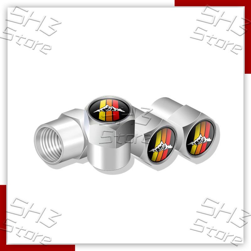 AUN1 4Pcs/set Three Color Emblem Car Wheel Tire Valve Caps Tyre Air Stem Covers For Highlande Tacoma RAV4 4Runner Auto Accessories