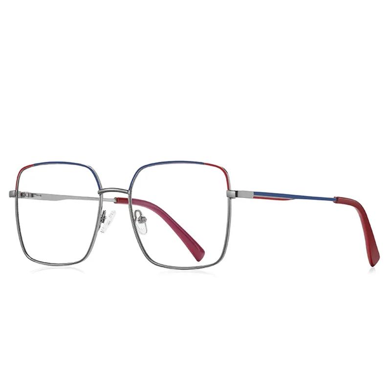 Red Rose Gold Square Prescription Glasses Anti Blue Light Photochromic Myopia Hyperopia Progressive Optical Eyeglasses