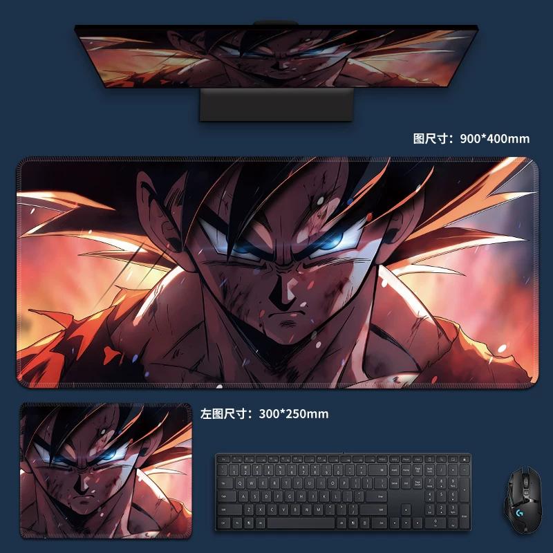 Waterproof Creative PU Leather Mouse Pad Sustainzed Dragon Ball Computer Keyboard Pad Son Goku Animation Boys Anti-slip Mouse Pad Game  Special Table