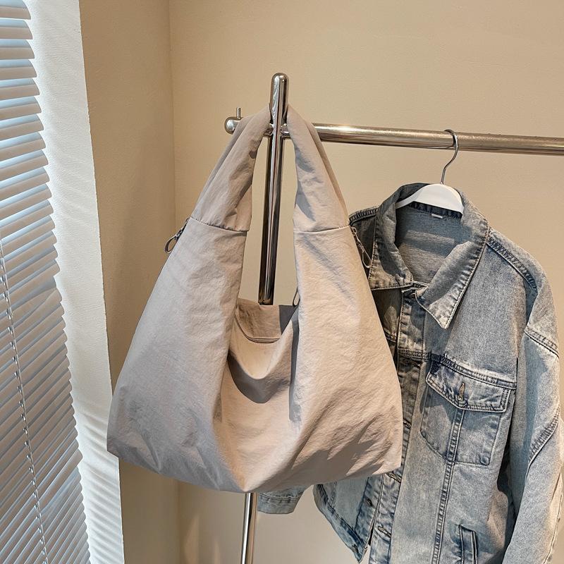 Casual canvas bag Korean lazy style underarm bag 2025 new large-capacity nylon cloth tote bag shoulder bag