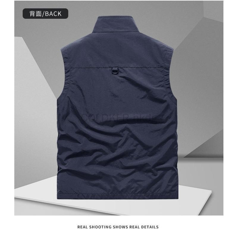 2025 Outdoor Leisure Vest Men's New Multi-Pocket Breathable Outdoor Cargo Jacket Coat High-Quality Design Hiking Fishing Vest