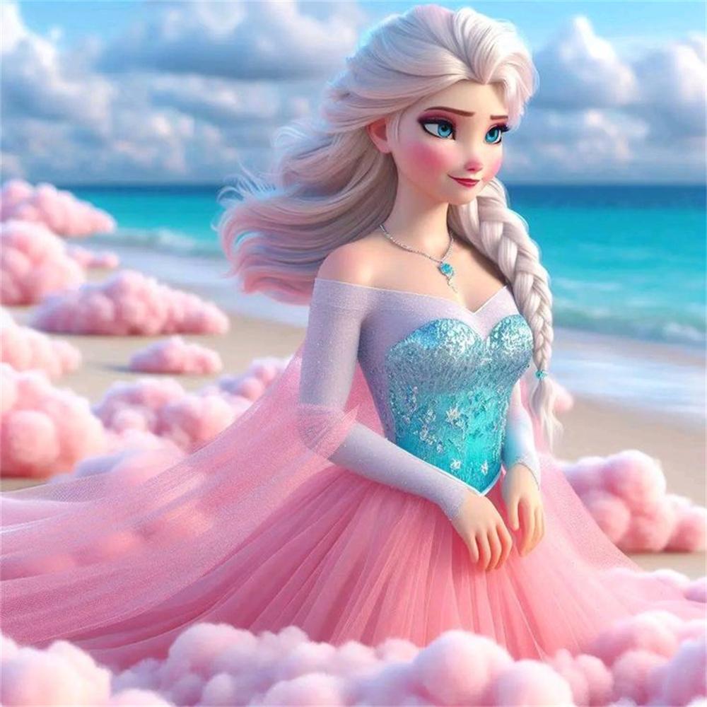 Princess Elsa Anna Diamond Painting New Full Diamond Frozen Series Bedroom Decoration Diamond Embroidery Material Pack