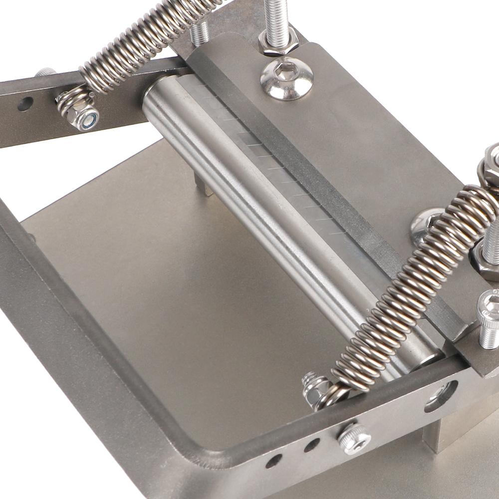 Leather Thinning Machine with 10 Blades Leather Skiver Splitter Leather Paring Device Practical Adjustable Strap Cutting Tool