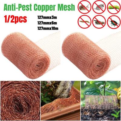 3-10m Pure Copper Mesh Anti-Snail Pest & Rodent Copper Wire Net Rust Proof Reusable Signal Shielding Net Protect Garden Plant