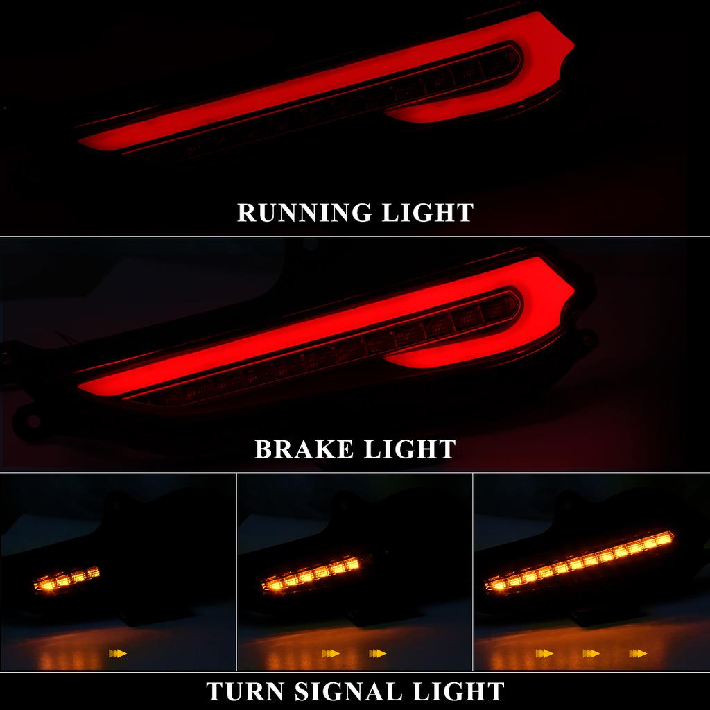 3 Function Rear Bumper Reflector Light for Toyota Yaris 2017 2018 2019 Vios Brake Warning Dynamic Turn Signal Lamps Car Fog