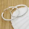 1 Pair Cirle Earrings Rhinestone Decor Jewelry Alloy Women Big Hoop Earrings for Birthday Pary