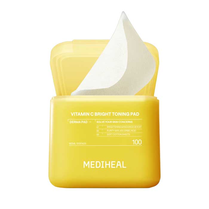 Mediheal Derma Hyaluronic Acid Toner Pads Deep Hydration Moisture Facial Pads 100 Sheets