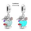 Popular Hot Butterfly Charm Bead Component Bead Components Copper Metal Flower Secure Safety Chain Dangle Designed For Authentic Original Bracelet