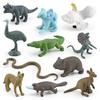 Simulation 11-Piece Platypus Koala Kangaroo Ostrich Wombat Australian Animal Model Static Ornament Toy