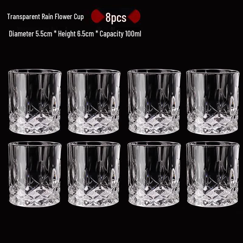 Yuluo Premium Gold-Rimmed Crystal Liquor Glasses Set