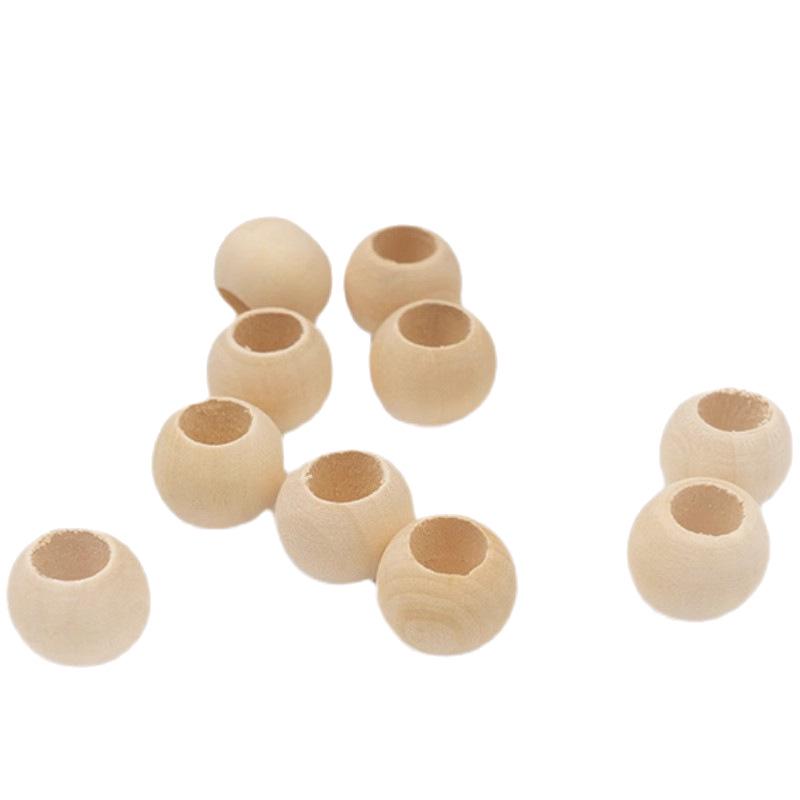 Natural Wood Beads with Large Holes, 10-30MM, DIY Jewelry & Tassel Accessories